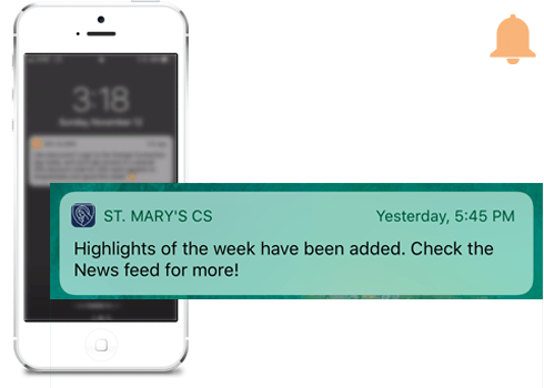 Example of a notification from a MobileUp client